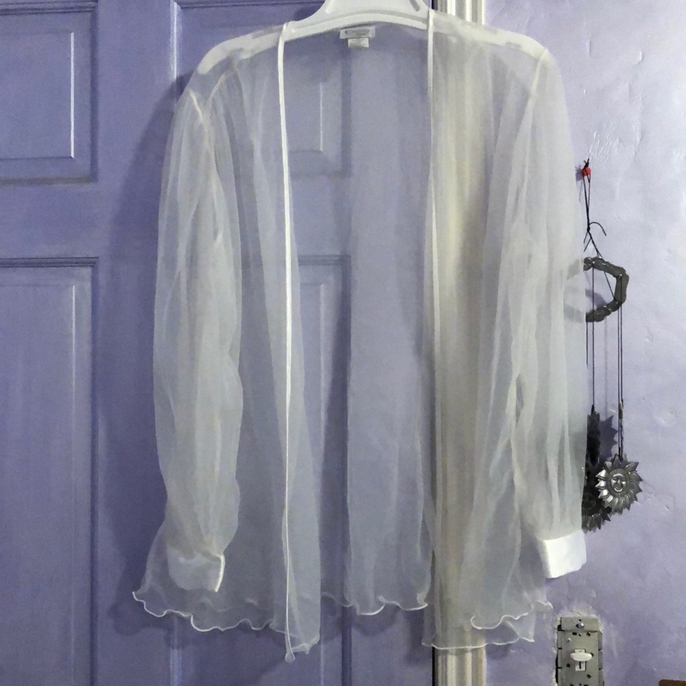 Cinema exoile mesh white robe